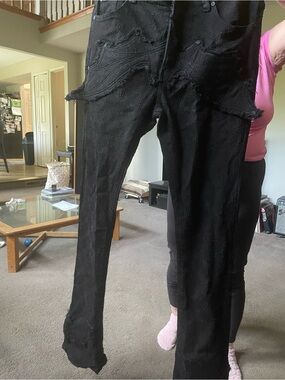 Guapi Limited drops low rise skinny jeans distressed flared stretch size 34